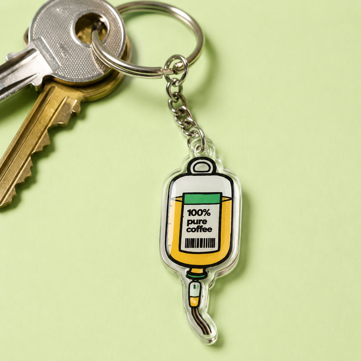 ChatGPT Image Jun 22, 2026, 07_36_06 AM (3) 100% Pure Coffee – Acrylic Keychain
