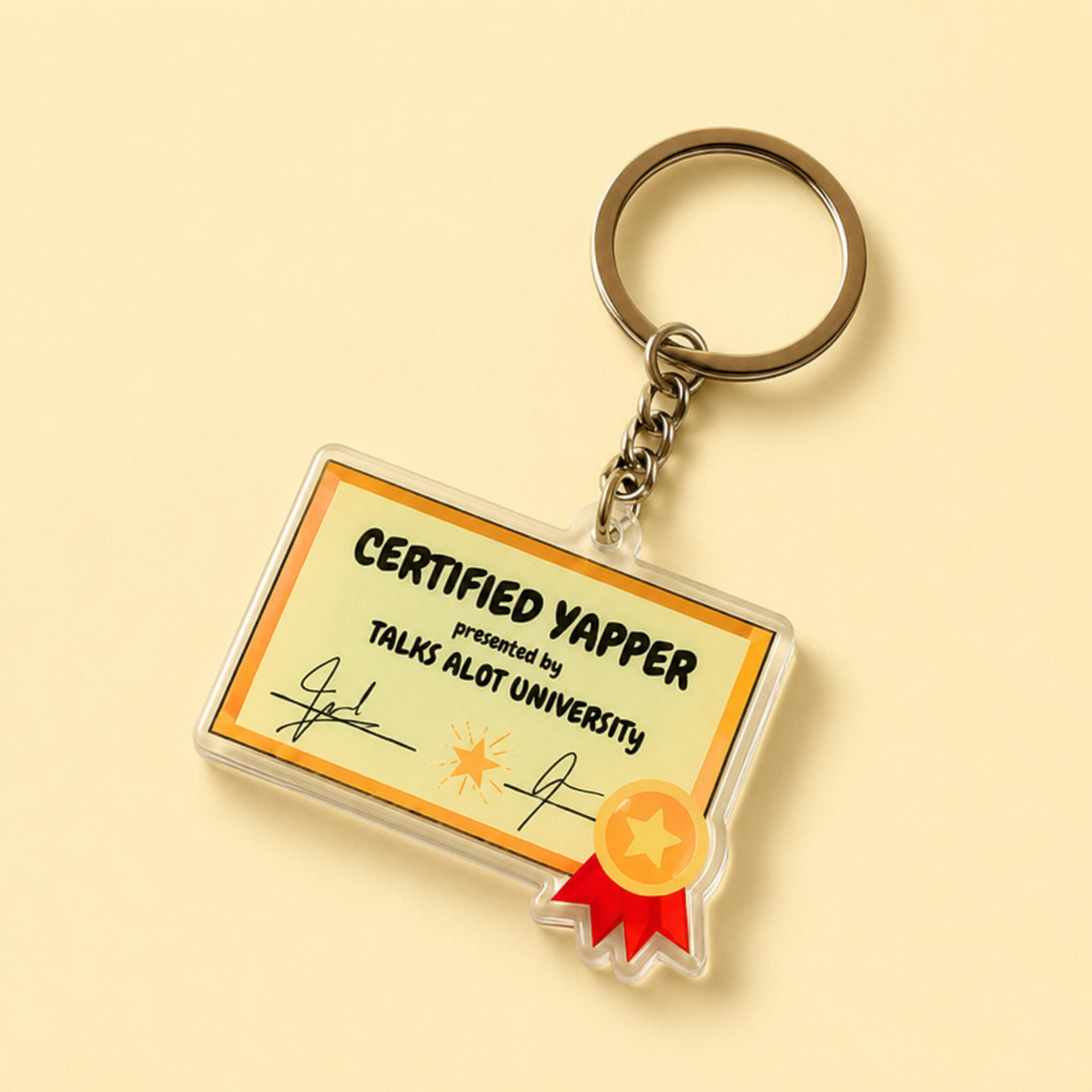 Certified Yapper – Acrylic Keychain