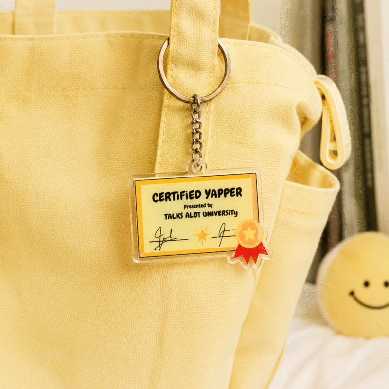 Certified Yapper – Acrylic Keychain