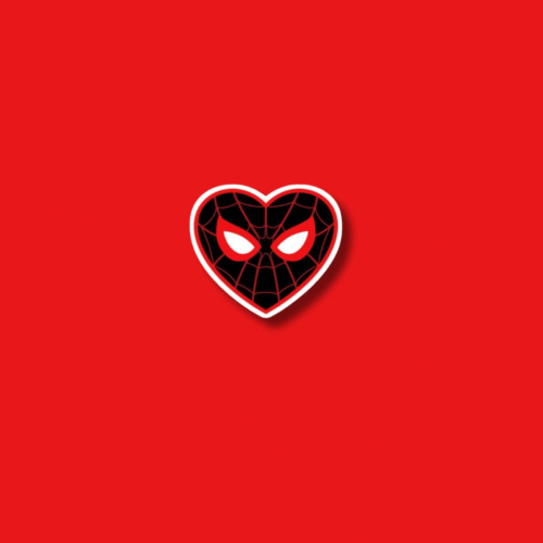 Spiderman Heart Sticker