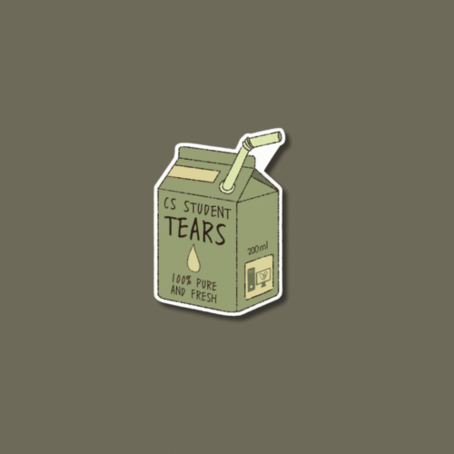 'CS Student Tears'  Sticker