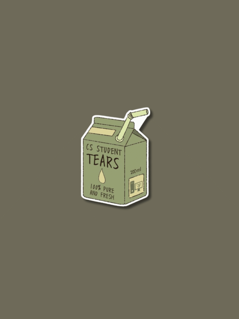 4 'CS Student Tears' Sticker