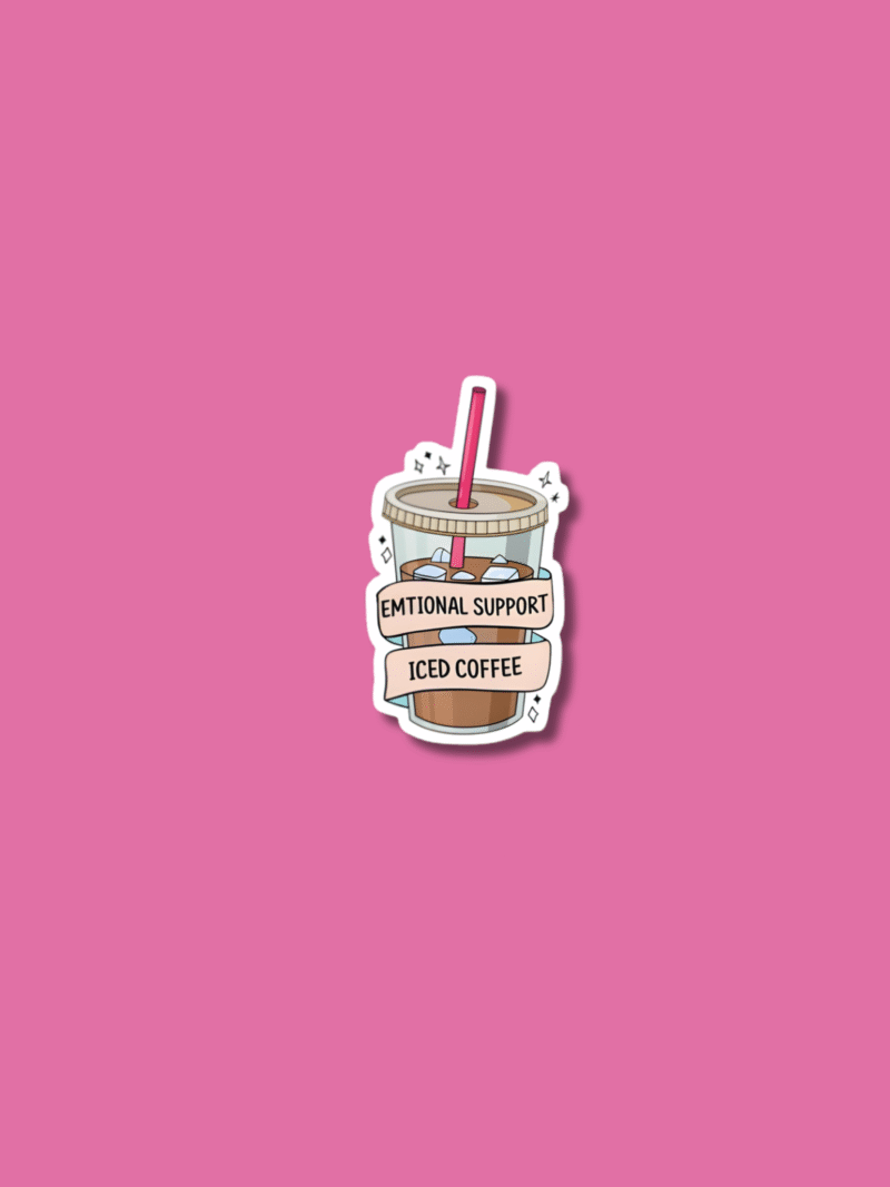 5 Emotional Support Coffee Sticker