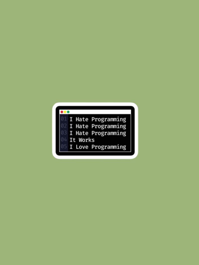 5 Programming Sticker