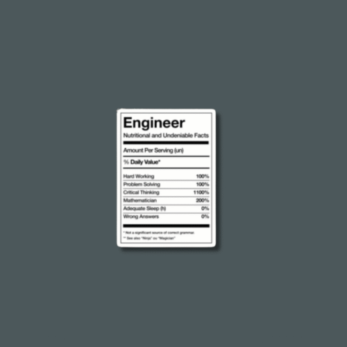 ' Engineer'  Sticker