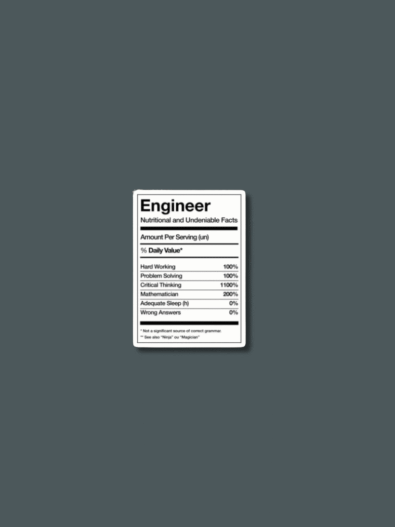 Webiste Stickers (2) ' Engineer' Sticker