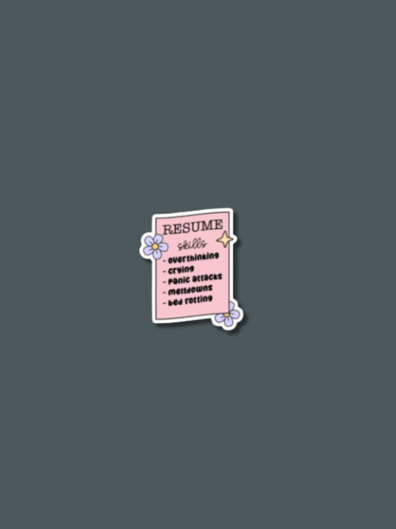 Resume Skills Sticker