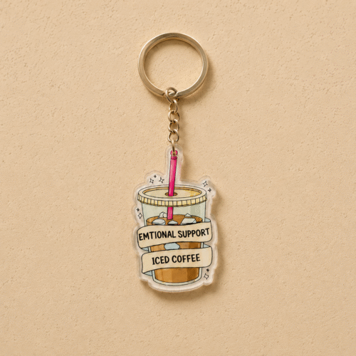 Emotional Support Iced Coffee - Acrylic Keychain