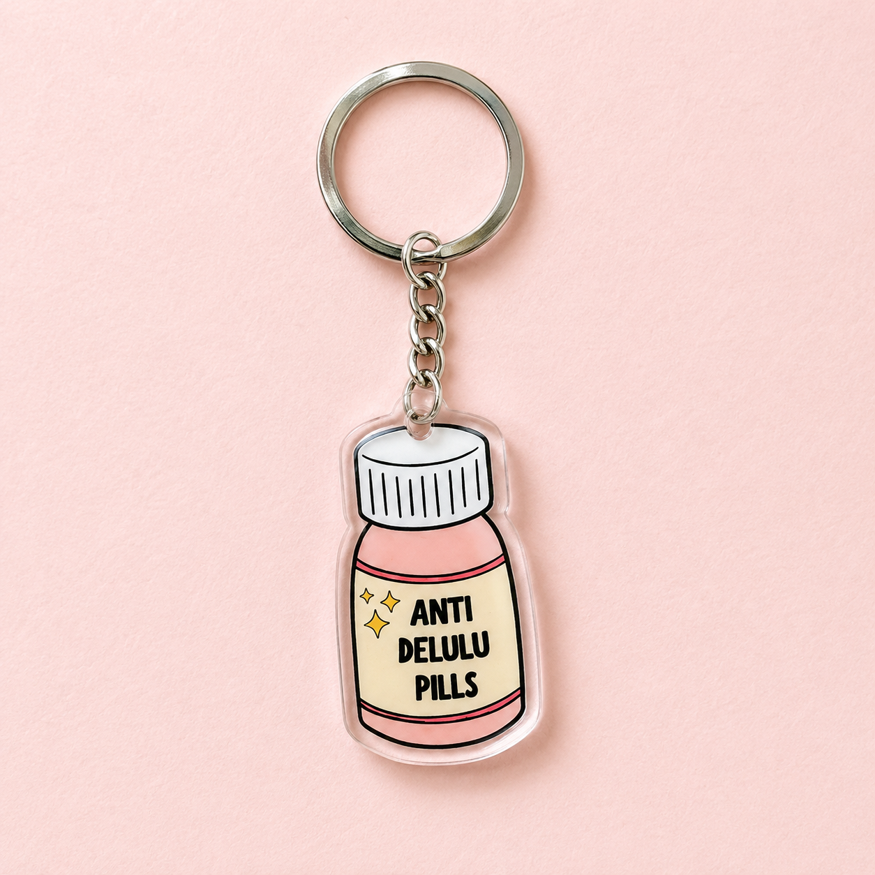 Anti Delulu Pills - Acrylic Keychain