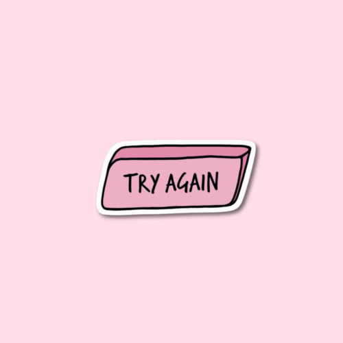 ' Try Again' Sticker