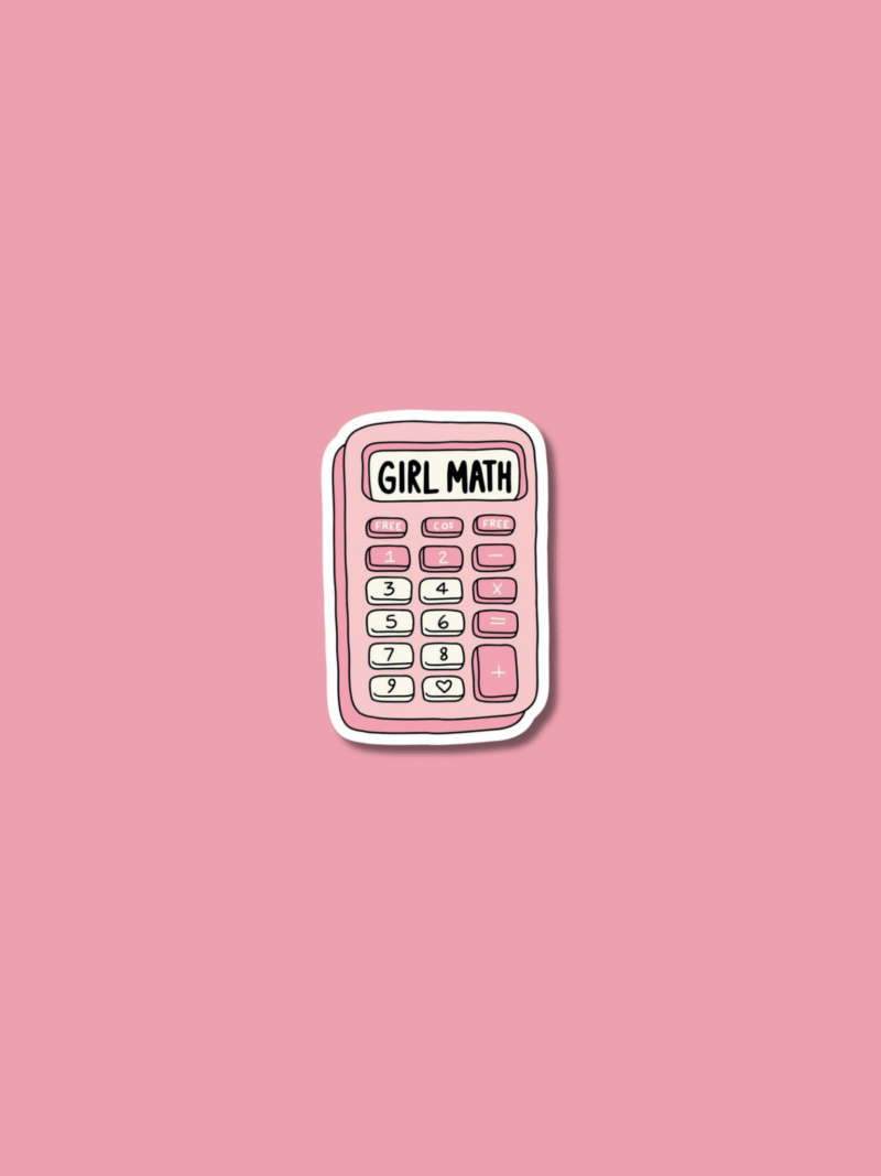 ' Girl Math ' Sticker