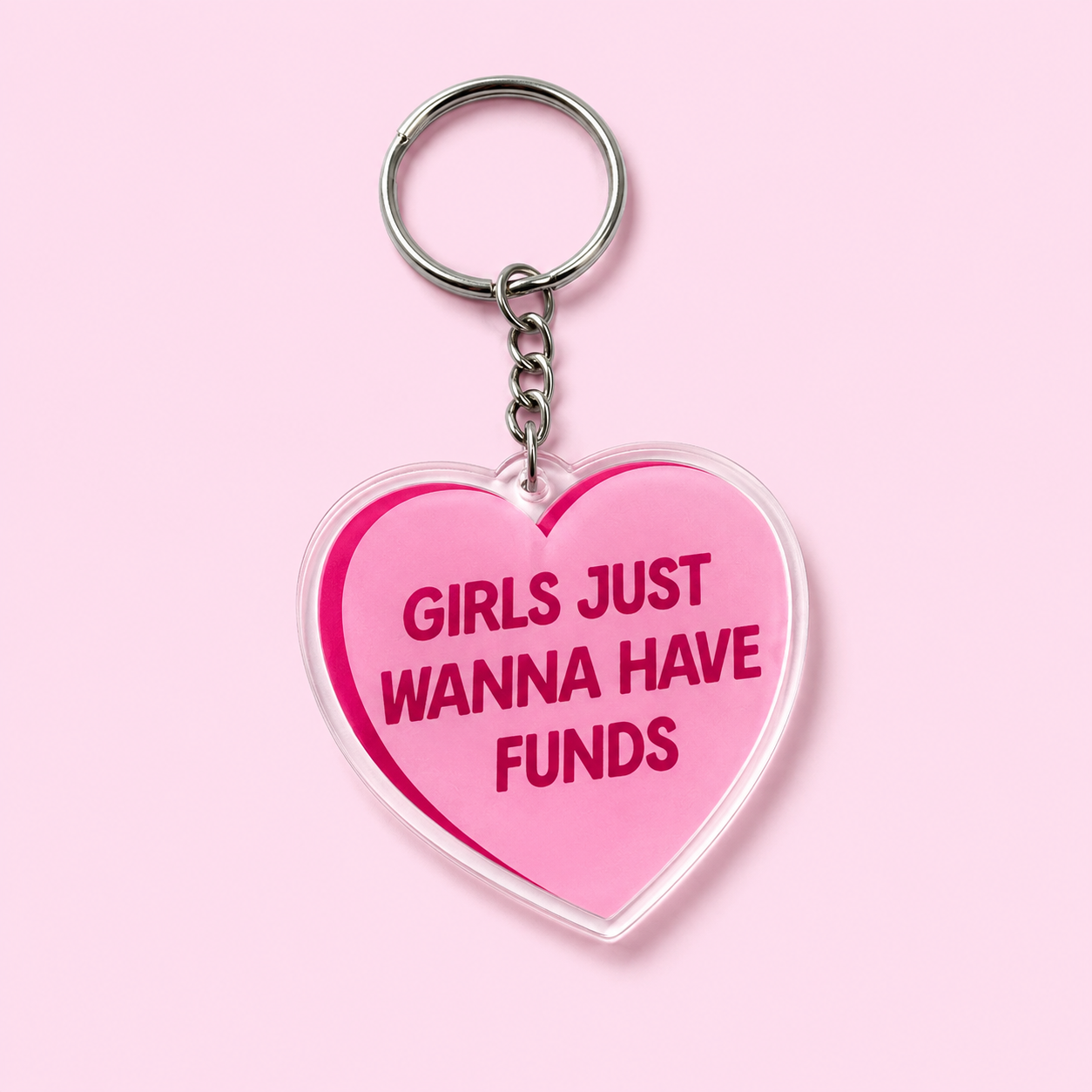 'Funds over Fun' Keychain