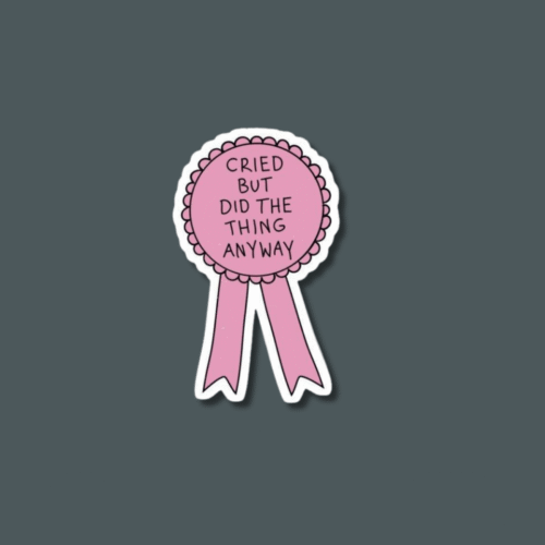 ' Cried but .. '  Sticker