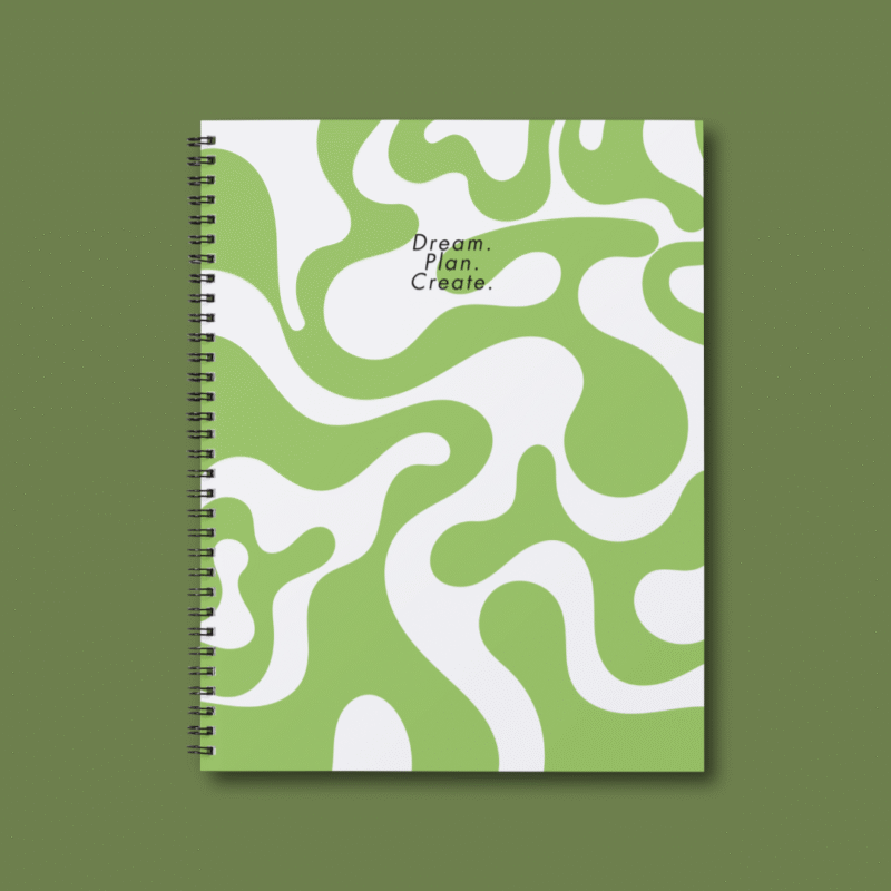 Dream.Plan.Create. - Green Notebook