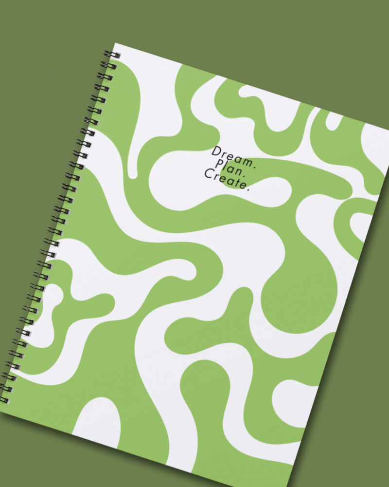 Dream.Plan.Create. - Green Notebook