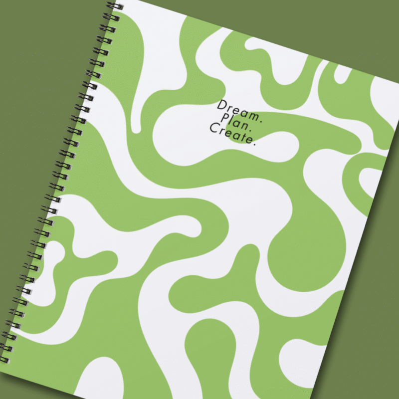 Dream.Plan.Create. - Green Notebook