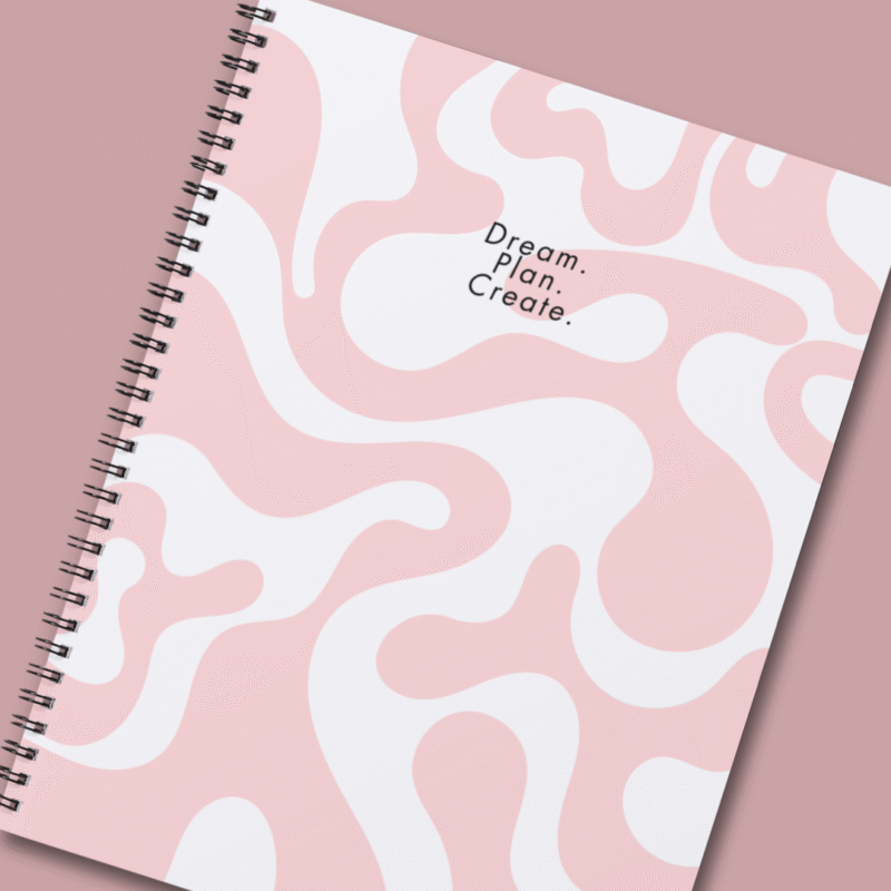 Dream.Plan.Create. - Pink Notebook