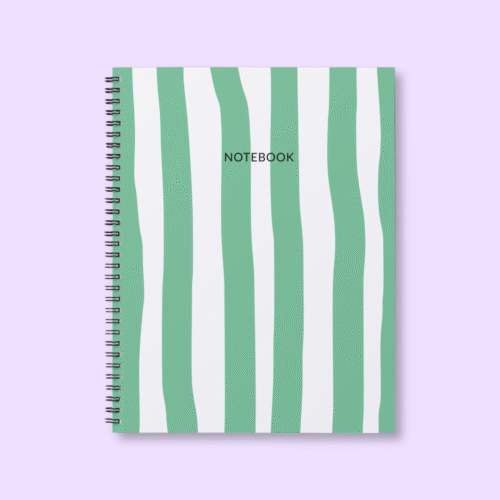 Green Stripes Notebook
