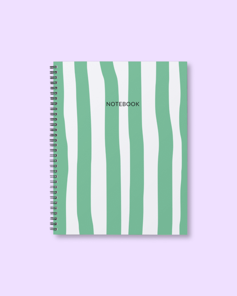 Green Stripes Notebook