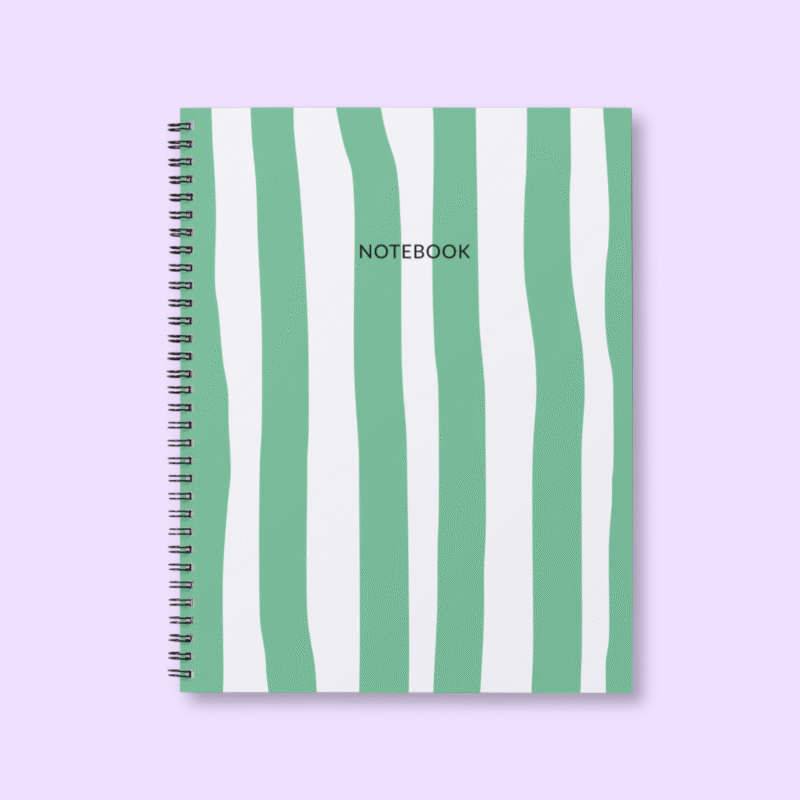 Green Stripes Notebook