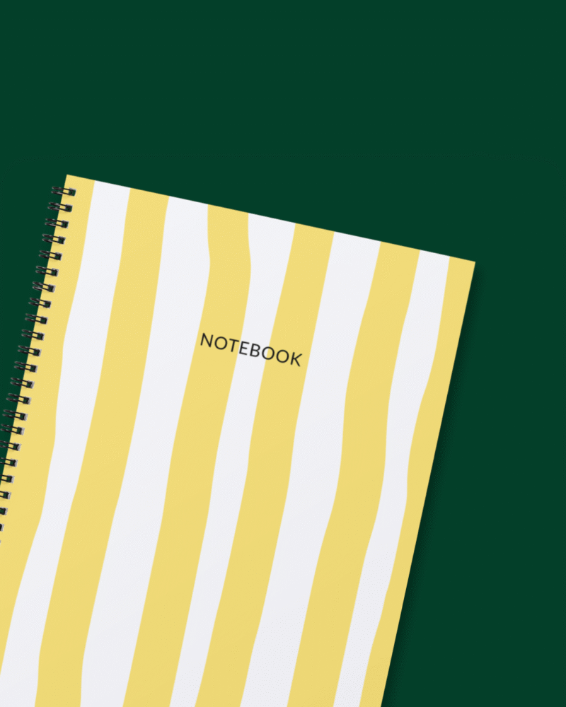 Yellow Stripes Notebook