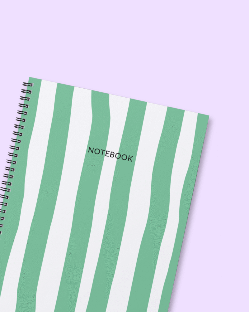 Green Stripes Notebook