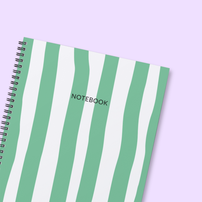 Green Stripes Notebook